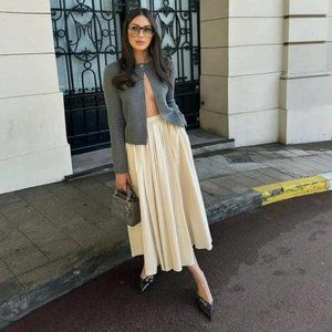 ZARA RUFFLY WAIST SKIRT ZW COLLECTION